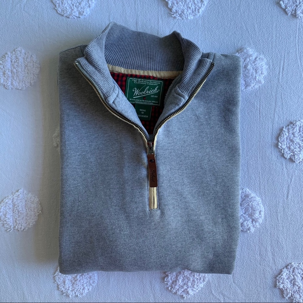 Men’s Woolrich Quarter Zip Pullover Sweater